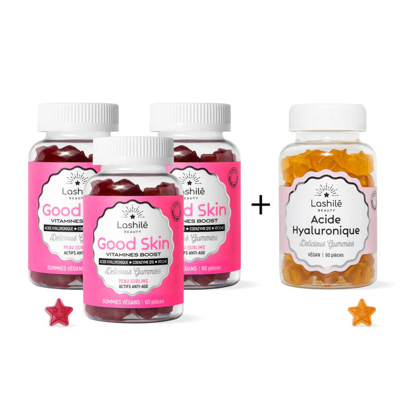 Pack 3 Good Skin + 1 Acide Hyaluronique - Lashilé Beauty