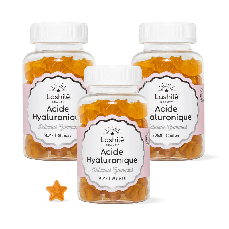 Gummies Acide Hyaluronique Pack X3 Lashilé Beauty - Anti-Rides et Élasticité de la Peau