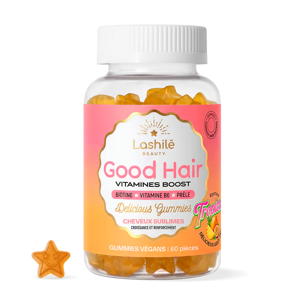 Gummies Good Hair Édition Tropical - Vitamines Boost pour cheveux sublimes