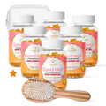 Gummies Good Hair Pack X6 Édition Tropical avec brosse bambou et trousse de voyage
