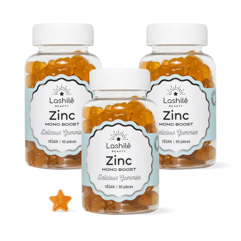 Gummies Zinc Mono Boost Pack X3 Lashilé Beauty - Immunité et Peau Nette