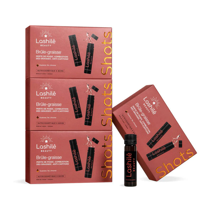 Shots Brûle-Graisse Pack X4 Lashilé Beauty - Perte de Poids Combustion des Graisses Anti-Capitons